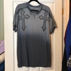 EUC extra large men’s affliction T-shirt gray